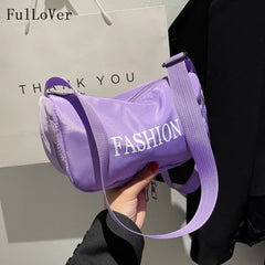 Canvas Messenger Bag Casual Shoulder Bag Retro Letter Shopping