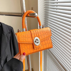 Crocodile Pattern Crossbody Bag Small Messenger Clutch Handbag