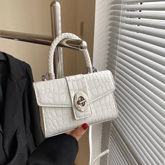Crocodile Pattern Crossbody Bag Small Messenger Clutch Handbag