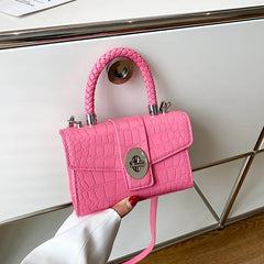 Crocodile Pattern Crossbody Bag Small Messenger Clutch Handbag