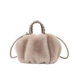 Faux Fur Crossbody Bag Plush Purse Shoulder Bag Girls Wallet
