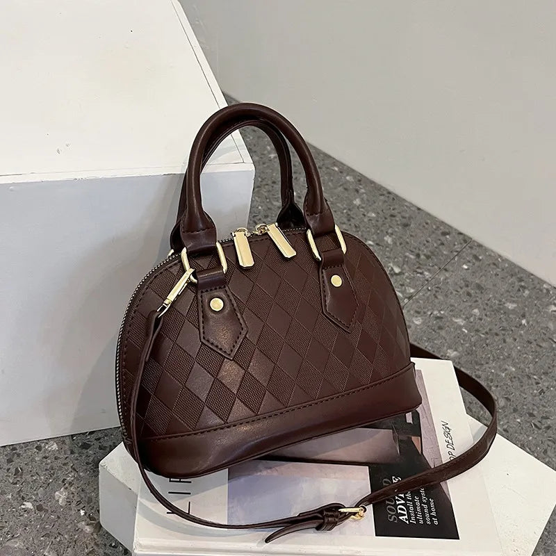 Diamond Lattice Shell Bag Crossbody Chain Shoulder Messenger Bag