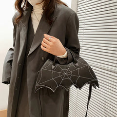 Retro Punk Style Bat Embroidery Messenger Bag