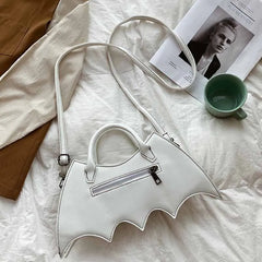 Retro Punk Style Bat Embroidery Messenger Bag