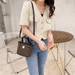 Solid Chain Crossbody Shoulder Bag for Women