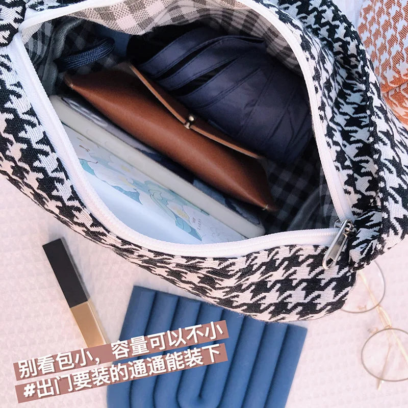 Vintage Plaid Shoulder Bag Women's Casual Crossbody Handbag