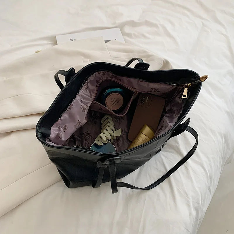 Women's Tote Bag Wild PU Large Capacity Shopping Bags