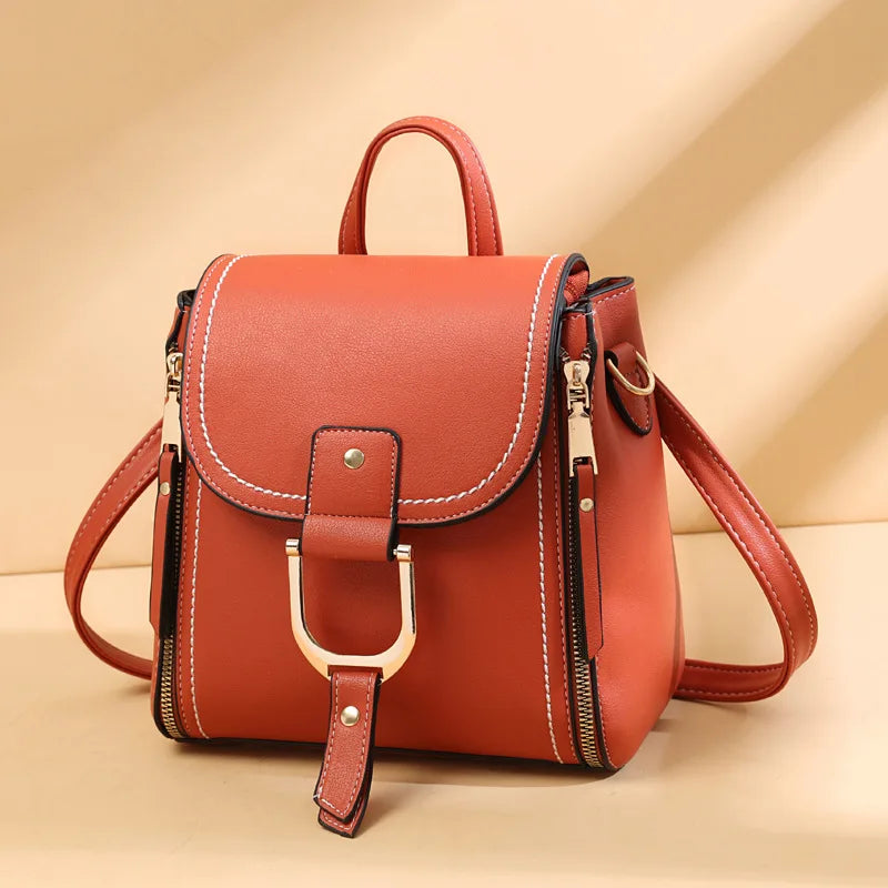 High Leather Mini Backpack for Women