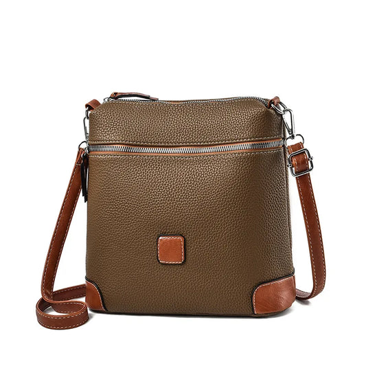 Lychee Pattern Bucket Bag Retro Messenger Tote