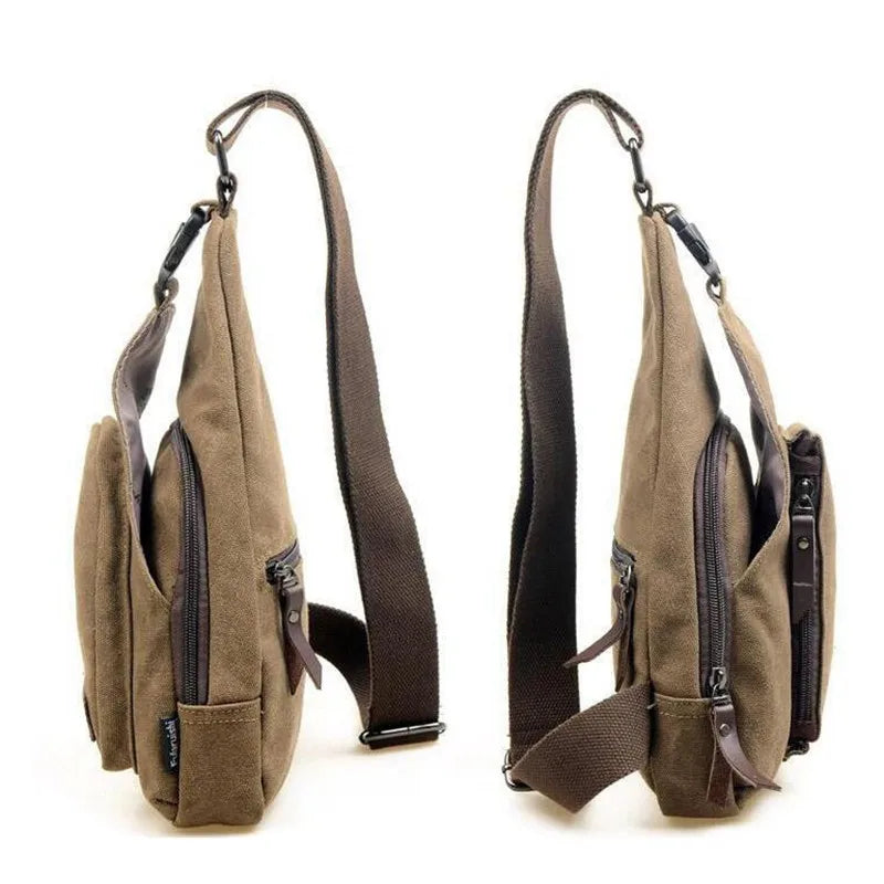 Men Canvas Messenger Bags Casual Travel Messenger Bag
