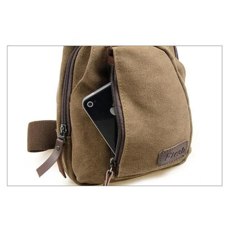 Men Canvas Messenger Bags Casual Travel Messenger Bag