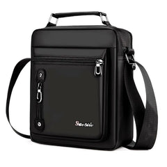 Men Backpack Waterproof PU Leather Travel Bag Large Capacity