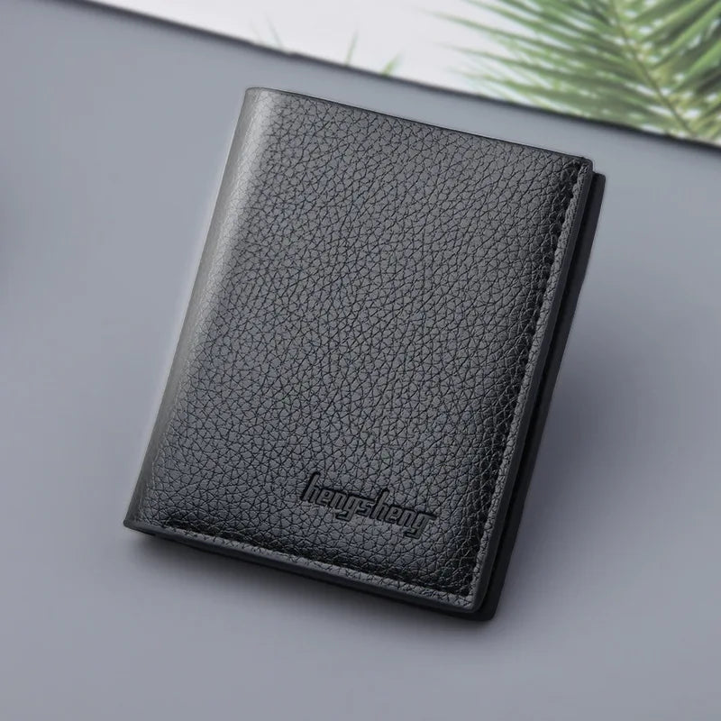 Men's Soft Leather Cross-section Multi-function Wallet