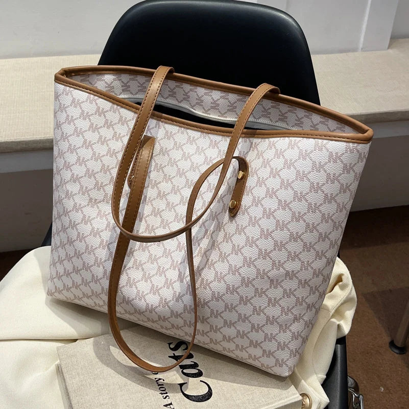 Large Capacity Office Lady Shoulder Bag for Commuting and Holiday Parties
