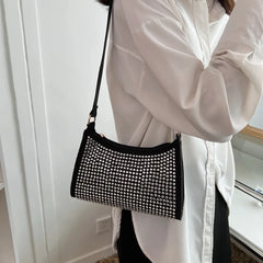 Rhinestone Diamond Underarm Bag Women Shoulder Messenger Bag Purses