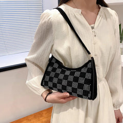 Rhinestone Diamond Underarm Bag Women Shoulder Messenger Bag Purses