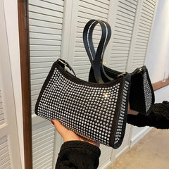 Rhinestone Diamond Underarm Bag Women Shoulder Messenger Bag Purses