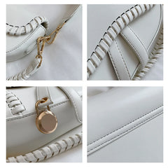 Casual Saddle Bag Shoulder Handle Lock Ornament Packag