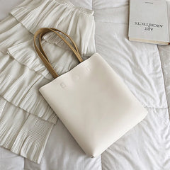 Women's High PU Leather Tote Bag Stylish Shoulder Handbag