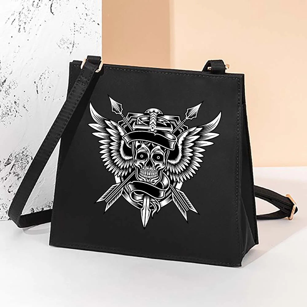 Skull Square Bags One-shoulder Messenger Bag Women Key Bag