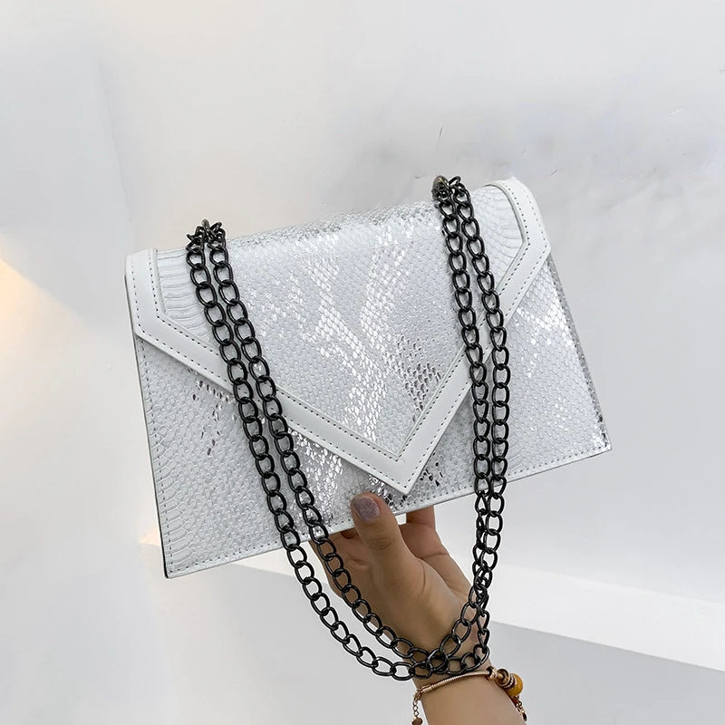 Snake Pattern Bag Women's Small Square Shoulder Bag