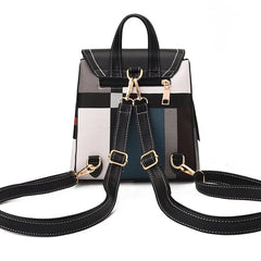 Women's PU Leather Backpack Handbag Shoulder Bag Small Schoolbag