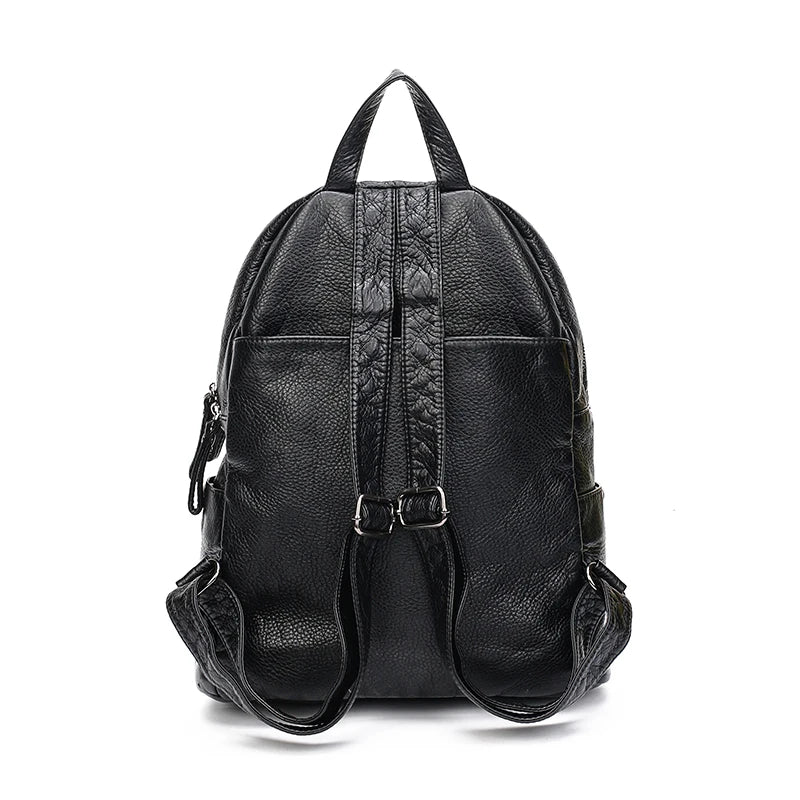 Classic Practical Backpack with Side Pockets Shoulder Bag