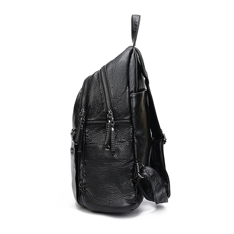 Classic Practical Backpack with Side Pockets Shoulder Bag