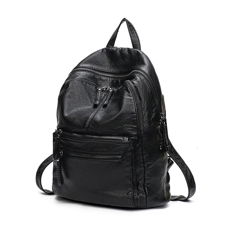 Classic Practical Backpack with Side Pockets Shoulder Bag