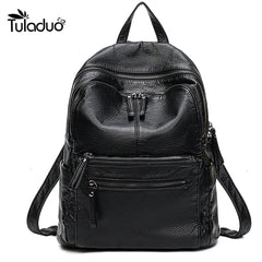Classic Practical Backpack with Side Pockets Shoulder Bag