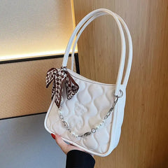 Casual Solid Shoulder Bag for Women, Versatile Mobile Handbag