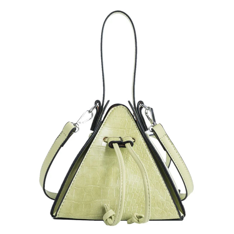 Triangle Handbag Pull Rope Box Dumplings Lantern Woman Bag