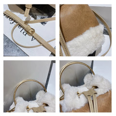 Winter Handbags Small Women Messenger Bags Woolen Handbag