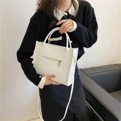 Retro Stone Pattern Shoulder Bags Solid Tote Crossbody Bags Casual Bags