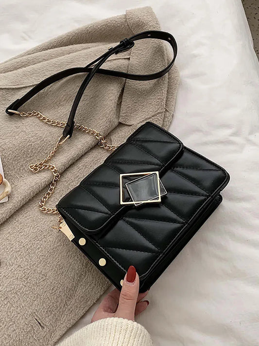 Women Shoulder Bag French Lock Chains Handbag Ladies