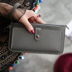 Women PU Leather Long Wallet Multi-card Clutch Purse