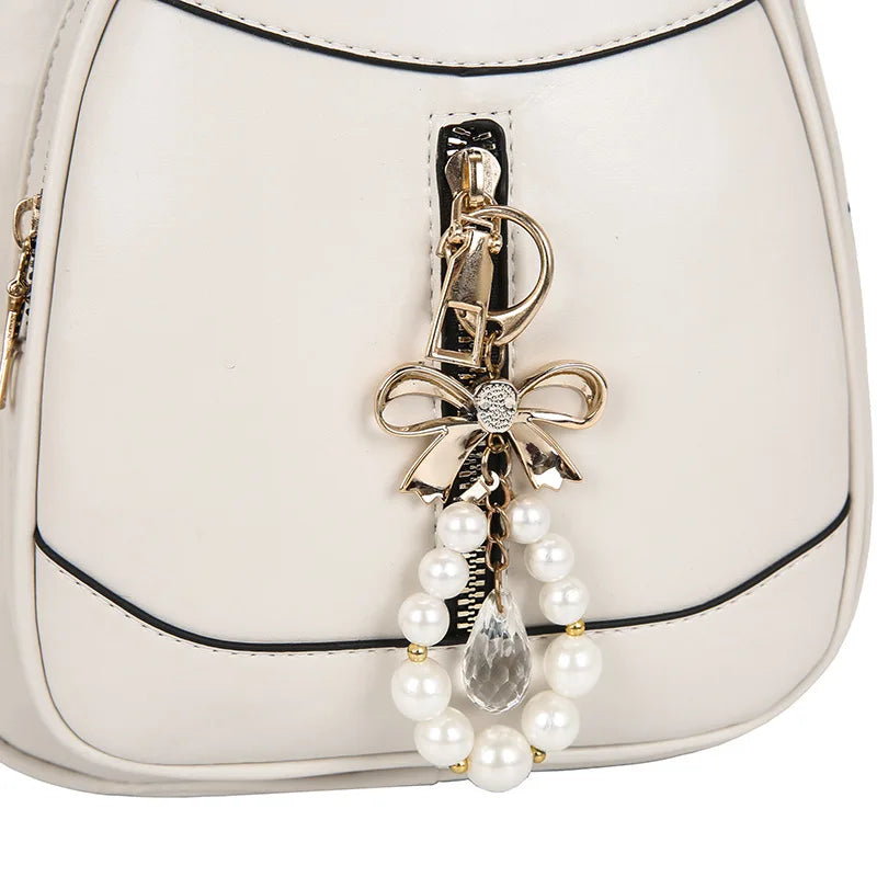 Women's PU Leather Backpack Casual Ladies Shoulder Bag Small Schoolbag