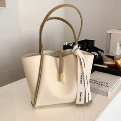 Small Fresh Contrast Pu Shoulder Bag Ladies Commuter Bag