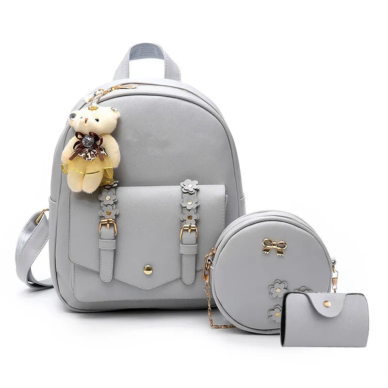 Women's PU Student Mother Backpack for Child