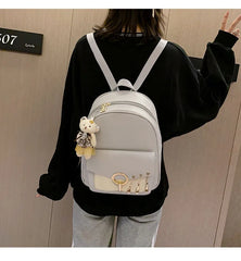 Women's PU Student Mother Backpack for Child