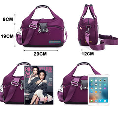 Women's Oxford Shoulder Bag Large Capacity Tote Bag with 10 Pockets