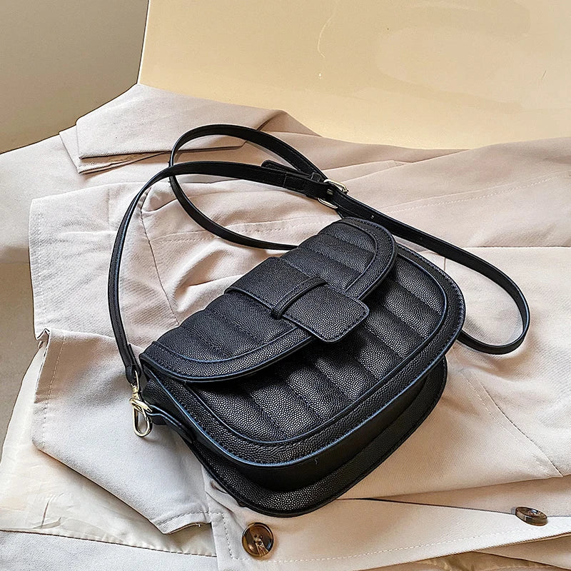 Women's Nubuck Pu Leather Saddle Bag Daily Crossbody