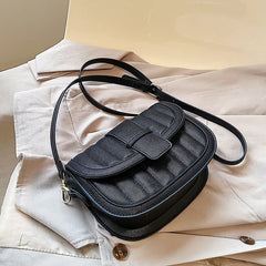 Women's Nubuck Pu Leather Saddle Bag Daily Crossbody