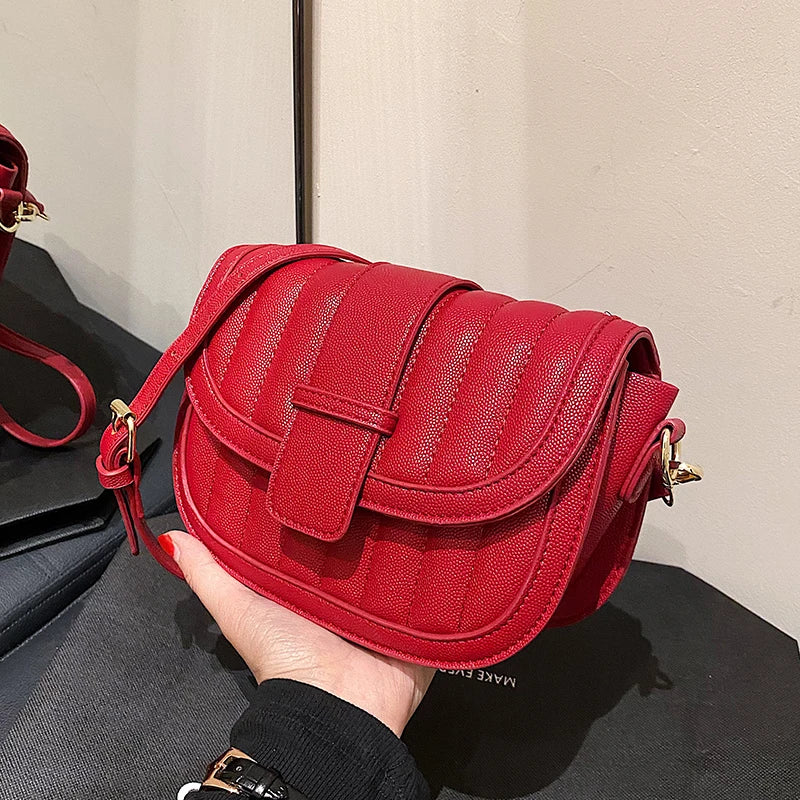 Women's Nubuck Pu Leather Saddle Bag Daily Crossbody