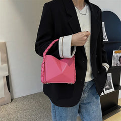 Large Capacity Tote Shoulder Bag Folding Magnetic Buckle Bucket Bag