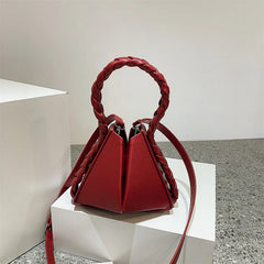 Large Capacity Tote Shoulder Bag Folding Magnetic Buckle Bucket Bag
