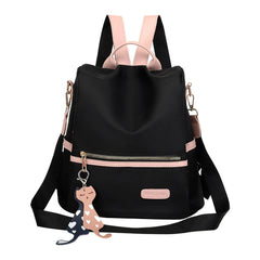 Female Backpack Classic Style Contrast Large Capacity Casual Shoulder Bag