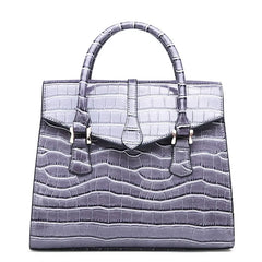 Female Crocodile Pattern PU Leather Handbag Shoulder Bag