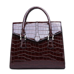 Female Crocodile Pattern PU Leather Handbag Shoulder Bag