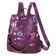 Waterproof Starry Sky School Backpack for Women